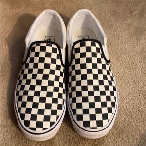 Wore once checkered vans